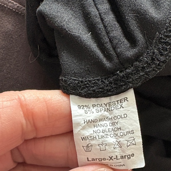 Bundle of Amazon Basic L/XL High Waisted Leggings - Black, Brown, and Navy - Picture 5 of 7